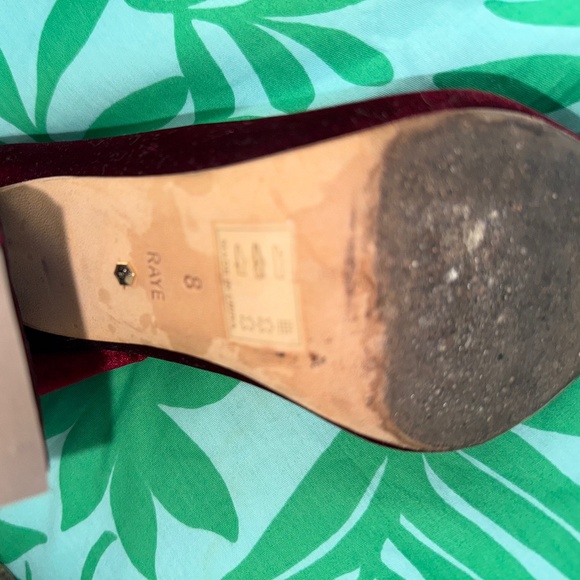 Beautiful Burgundy Velvet Low Boots - Picture 3 of 3